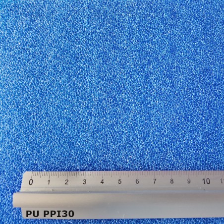 Filter mat PU PPI 30 2000 x 1250 x 60 mm gradation, i.e. the density of the channels per inch with 97% open pores