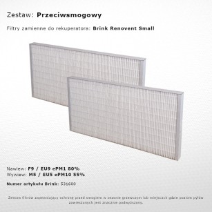 Brink Renovent Small antysmogowy zestaw filtry