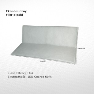 Flat Filter bent G4 Iso Coarse 60% 304 x 440 mm