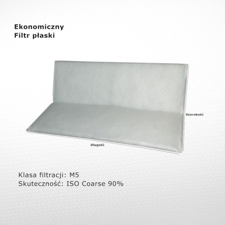 Flat Filter bent M5 Iso Coarse 90% 304 x 440 mm