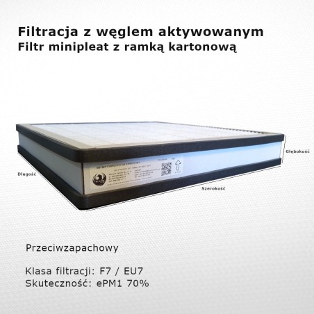 Fine filter F7 EPM1 60% 305x305x45 mm cardboard double gasket