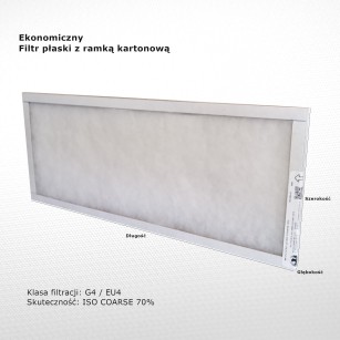 Flat filter G4 EU4 Iso Coarse 70% 105 x 194 x 10 mm frame cardboard